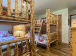 Third bedroom with two sets of twin bunk beds 